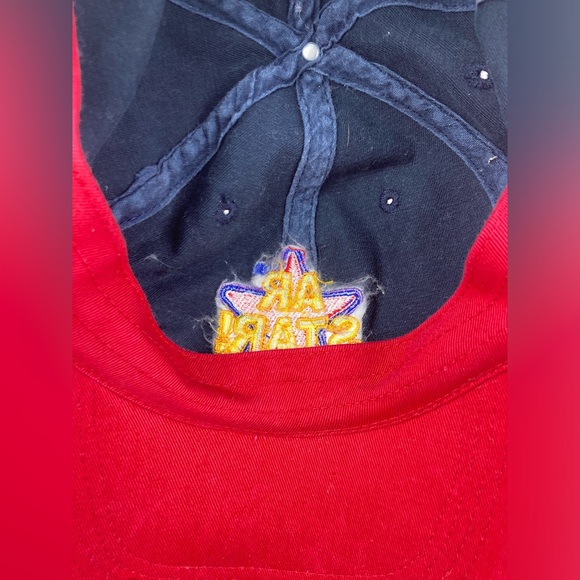 AR STAR! Navy Blue Embroidered Strapback Bullet Line Headwear Hat Cap. - Picture 8 of 9